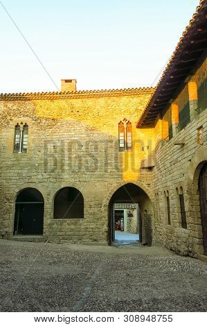 Picturesque Village Of Peratallada In The Heart Of Costa Brava. Baix Emporda, Catalonia, Spain.