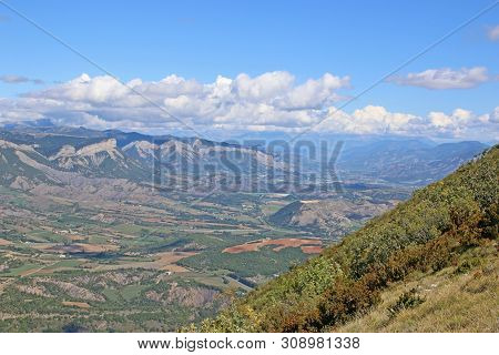 French Alps From The Chabre Mountain In Summer
