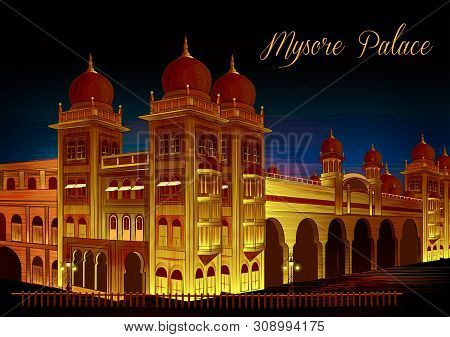 Historical Monument Mysore Palace In Karnataka, India
