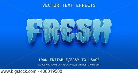 Vektor Fresh Text Effect Template 100% Editable Easy To Usage