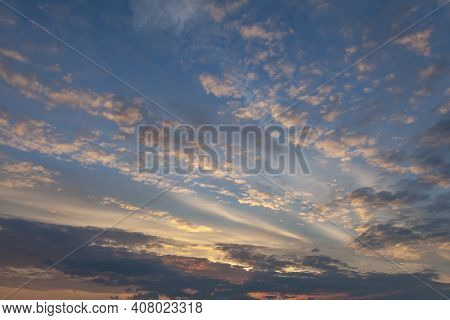 Clouds Are Painted By The Setting Sun