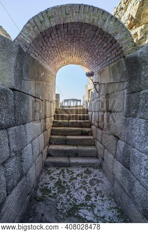 Merida Roman Theatre Cavea Access. One Of The Largest And Most Extensive Archaeological Sites In Eur