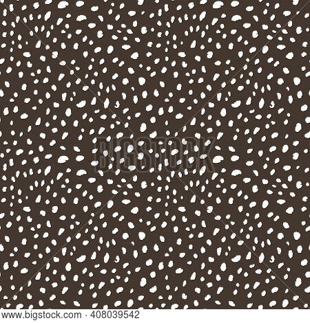 Abstract Modern Leopard Seamless Pattern. Animals Trendy Background. Brown And White Decorative Vect