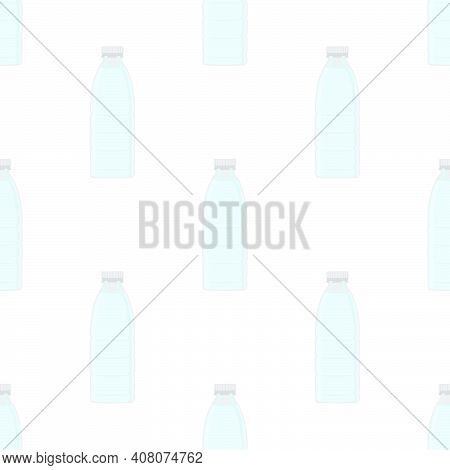 Illustration On Theme Set Identical Types Plastic Bottles For Drinking Water. Water Pattern Consisti