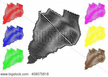 Otsego County, New York State (u.s. County, United States Of America, Usa, U.s., Us) Map Vector Illu