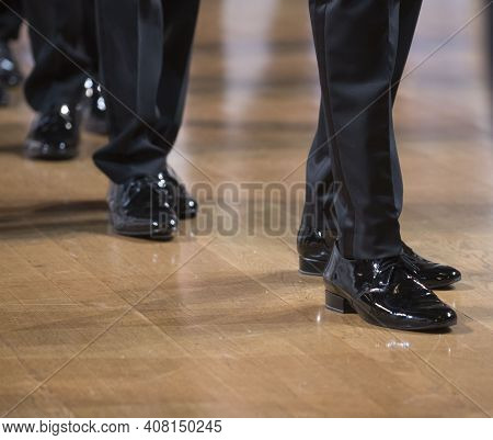 A Parquet Floor In A Building, Wooden Flooring With Texture