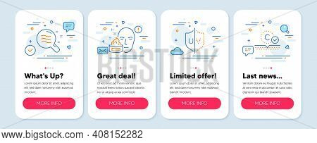 Set Of Beauty Icons, Such As Skin Condition, Uv Protection, Face Cream Symbols. Mobile App Mockup Ba