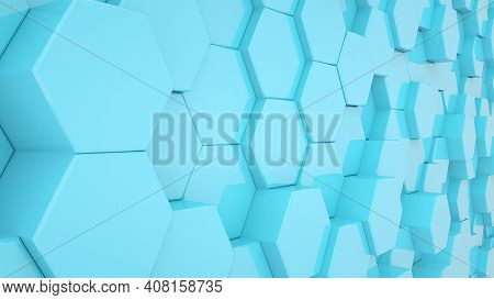 Futuristic background suitable for illustrating any tech related topics. 3D illustration.