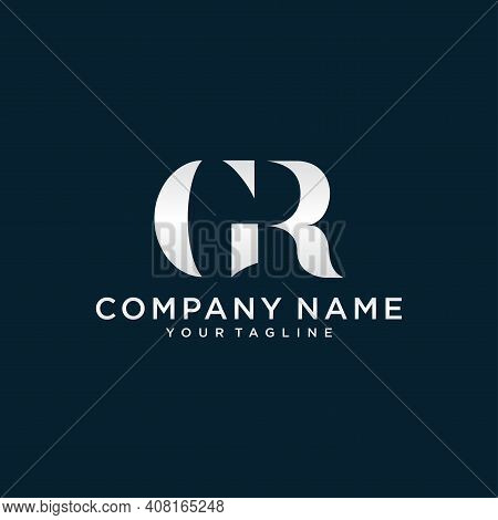 Initial Letter Gr Or Rg Typography Logo Design Vector