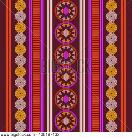 Stripes. Mexican Plaid. Seamless Pattern.