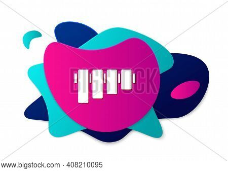 Color Pan Flute Icon Isolated On White Background. Traditional Peruvian Musical Instrument. Folk Ins