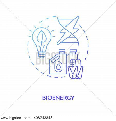 Biomass Renewable Energy Source Concept Icon. Energy Production From Biofuels Idea Thin Line Illustr