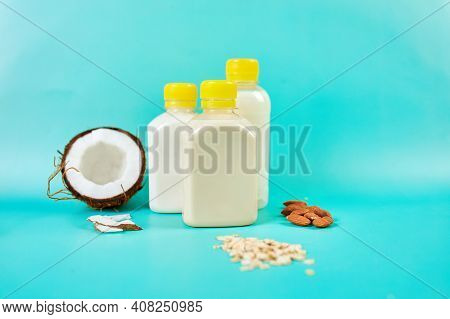 Various Vegan Plant Based Milk And Ingredients, Non-dairy Milk
