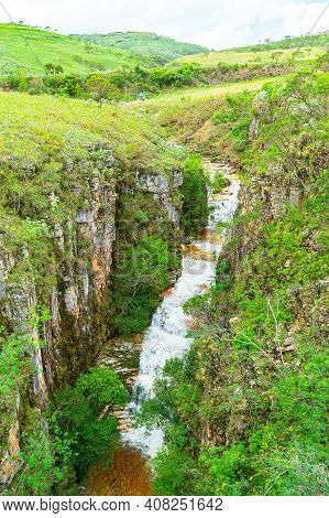 Small Waterfalls Before The Waterfalls Of The Canyons Of Furnas At Capitólio Mg, Brazil.