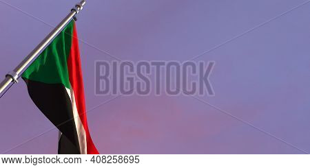 3d Rendering Of The National Flag Of The Sudan