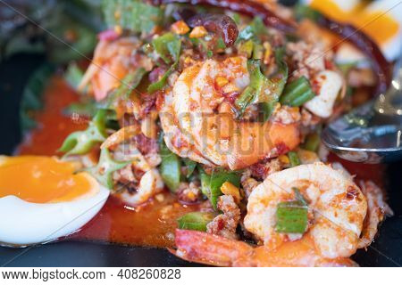 Wing Bean Shrimp Salad Is A Central Thai Dish Featuring 