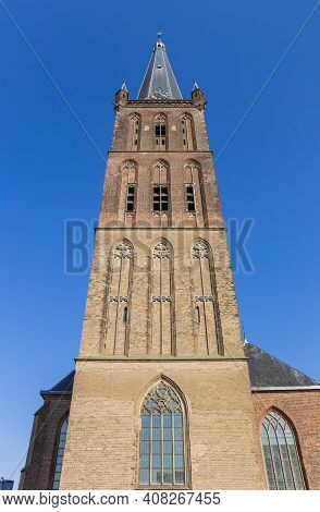 Tower Of The St. Clemens Church In Historic City Steenwijk, Netherlands