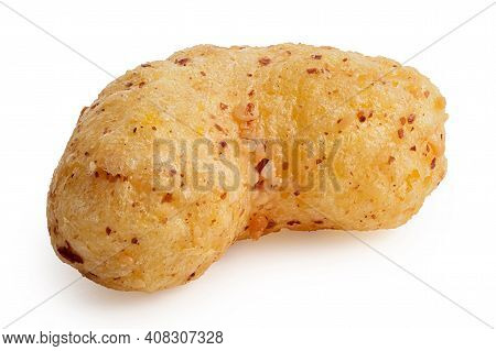 Single Yellow Peanut Flip Isolated On White.