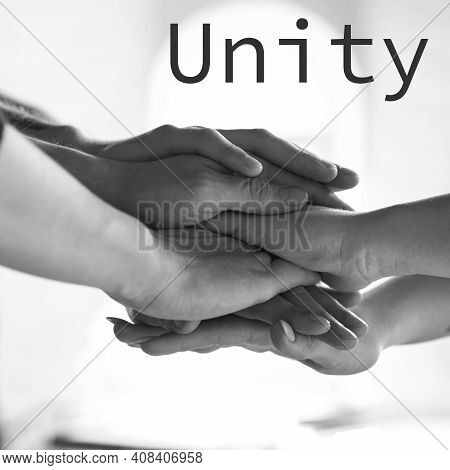 Helping Hands. African And Caucasian Hands Gesturing On Gray Studio Background. Tolerance And Equali