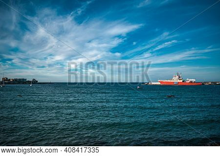 Fantastic View On The Otranto Port And Sea