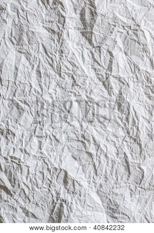 Wrinkled Paper Background On White Background