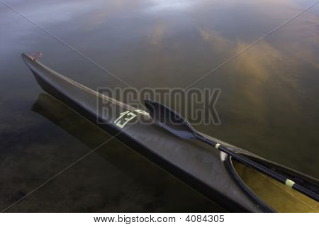 Racing Kayak, pagaia ala, tranquillo lago