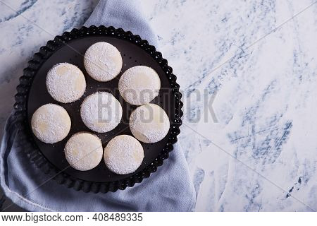 Presentation Of Homemade Caramel Cookies