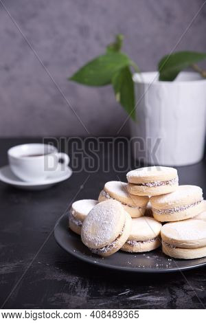 Presentation Of Homemade Caramel Cookies