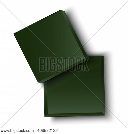 Green Box On Soft Light Background. Vector Design Template. Presentation Template. Presentation Temp