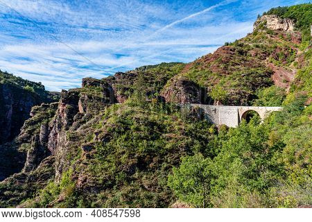 Gorges De Daluis Or Chocolate Canyon As It Is Called By Locals Because Of The Rocks Color Formed By 