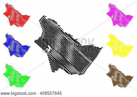 Burke County, North Carolina State (u.s. County, United States Of America, Usa, U.s., Us) Map Vector
