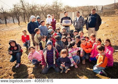 Serednie, Ukraine - March 09, 2011: Roma Or Gypsy Community Needs Support To Survive