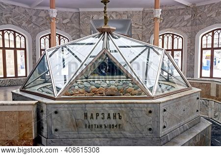 Kislovodsk,russia - Februar 19,2012:source With Mineral Water In The Main Narzan Gallery Of City Kis