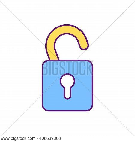 Information Security Rgb Color Icon. Infosec. Keeping Data Secure From Unauthorized Access. Info Pro