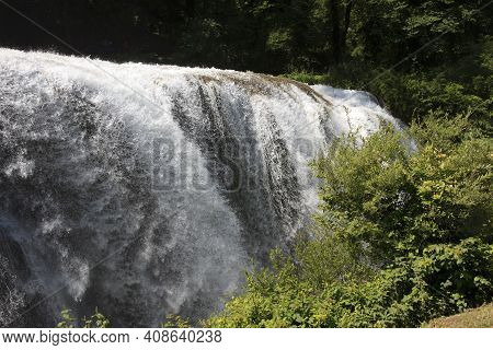 Terni (tr), Italy - May 10, 2016: The Famous Marmore Waterfall, Terni, Umbria, Italy