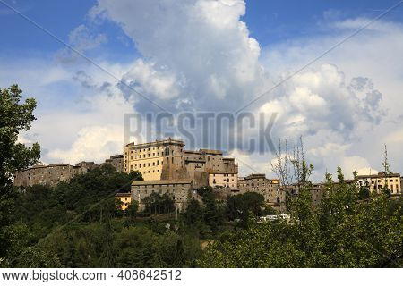 Bomarzo (vt), Italy - May 15, 2016: View Of Bomarzo Town, Viterbo, Lazio, Italy