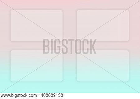 Abstract Gradient Background. Transparent Frame In Glass Morphism Style