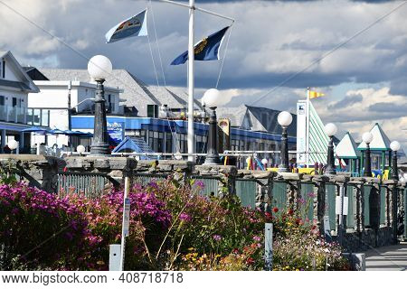 Hampton, Nh - Oct 3: Hampton Beach State Park In Hampton, New Hampshire, As Seen On Oct 3, 2020.