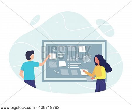 Scrum Board Concept Illustration