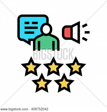 Reputation Pr Color Icon Vector. Reputation Pr Sign. Isolated Symbol Illustration