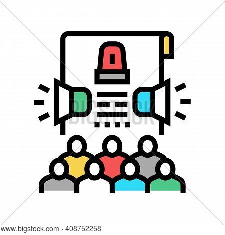 Crisis Management Color Icon Vector. Crisis Management Sign. Isolated Symbol Illustration