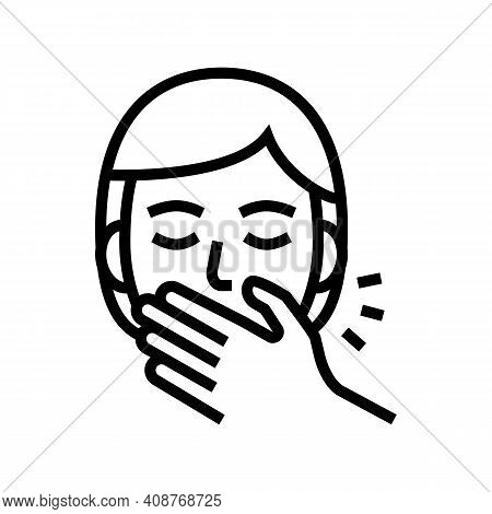 Shy Tooth Braces Line Icon Vector. Shy Tooth Braces Sign. Isolated Contour Symbol Black Illustration