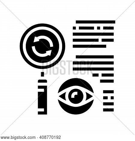 Recheck Expert Glyph Icon Vector. Recheck Expert Sign. Isolated Contour Symbol Black Illustration