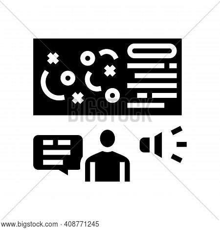 Pr Strategy Glyph Icon Vector. Pr Strategy Sign. Isolated Contour Symbol Black Illustration