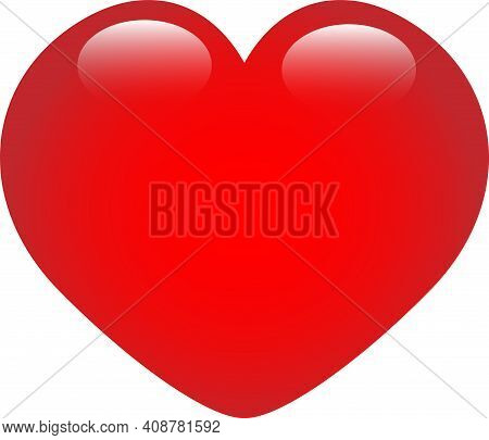Illustration With A Red Valentine Heart Eps 10
