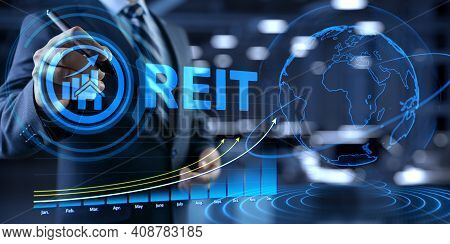 Reit Real Estate Investment Fund Etf Financial Stock Market Business Concept.