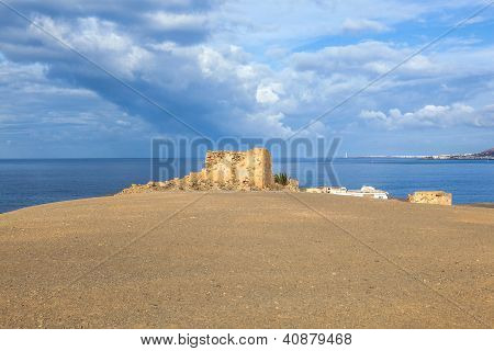 Old Ruined Watchtower In Playa Blanca, Lanzarote