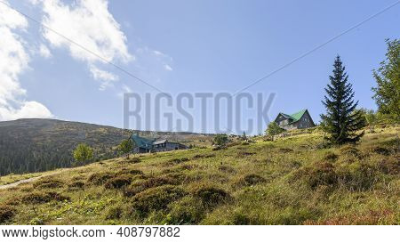 Buildings Of The Shelter Under Labski Szczyt Mountain In Polish Giant Mountains