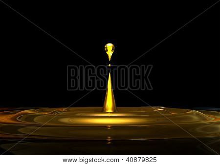 Rosso goccia di liquido Close Up