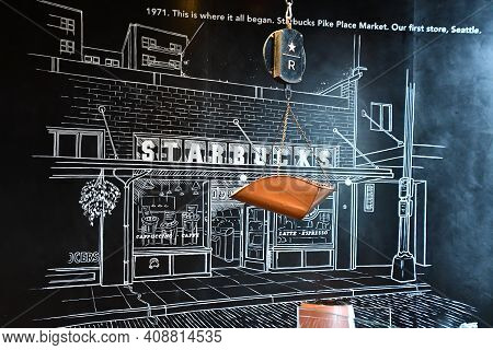 New York, Ny - Nov 27: Starbucks Reserve Roastery In New York City, As Seen On Nov 27, 2020.